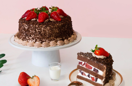Strawberry Black Forest Whole Birthday Cake