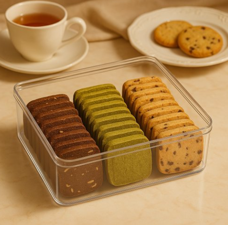 7 (3) Three-Flavor Sliced Cookie Storage Gift Box - Image 1